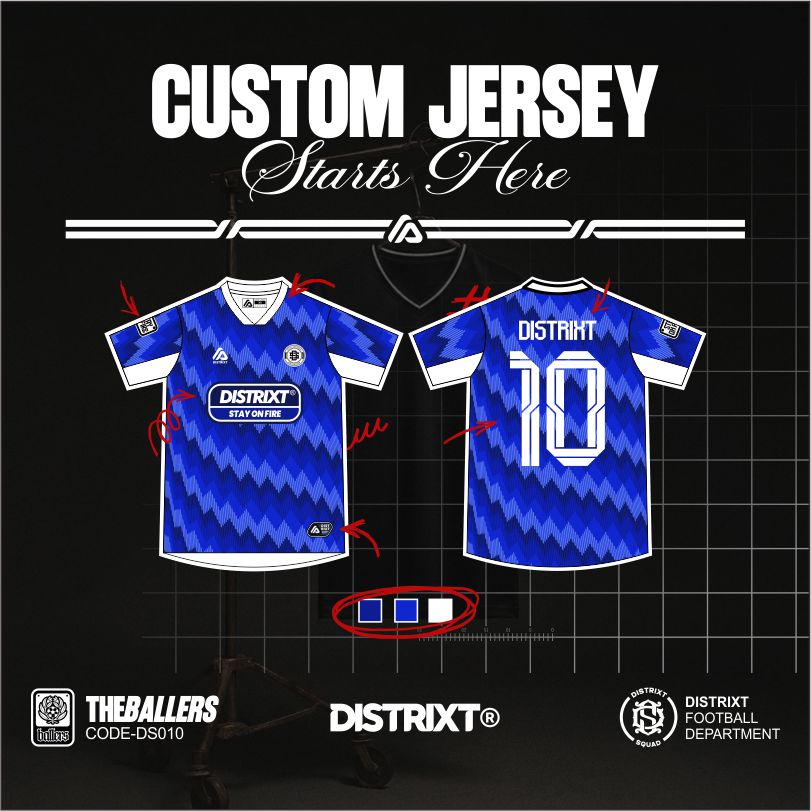 jersey futsal printing desain custom distrixt